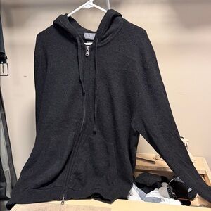 Vince Men's Black Cashmere Zip Up